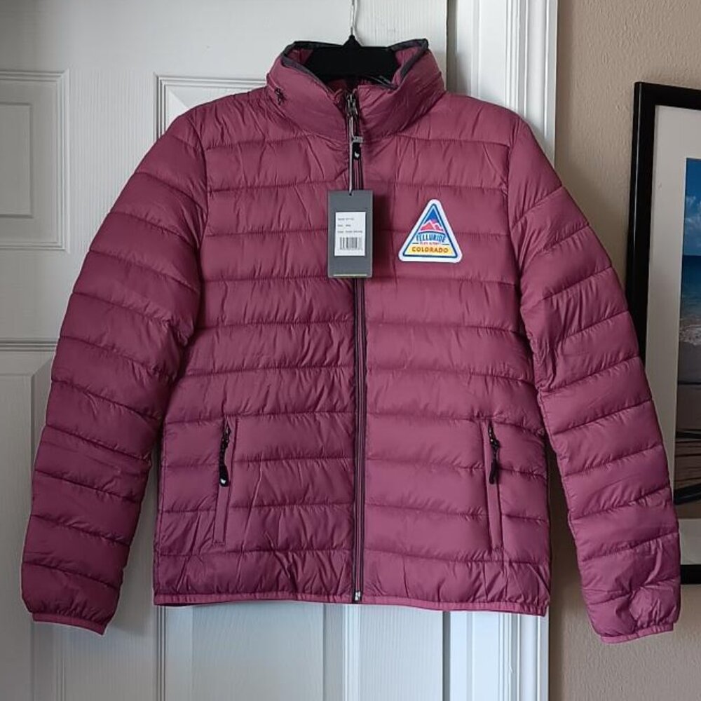 WEATHERPROOF Womens Puffer Jacket Packable with COLORADO Logo Sz Med NEW